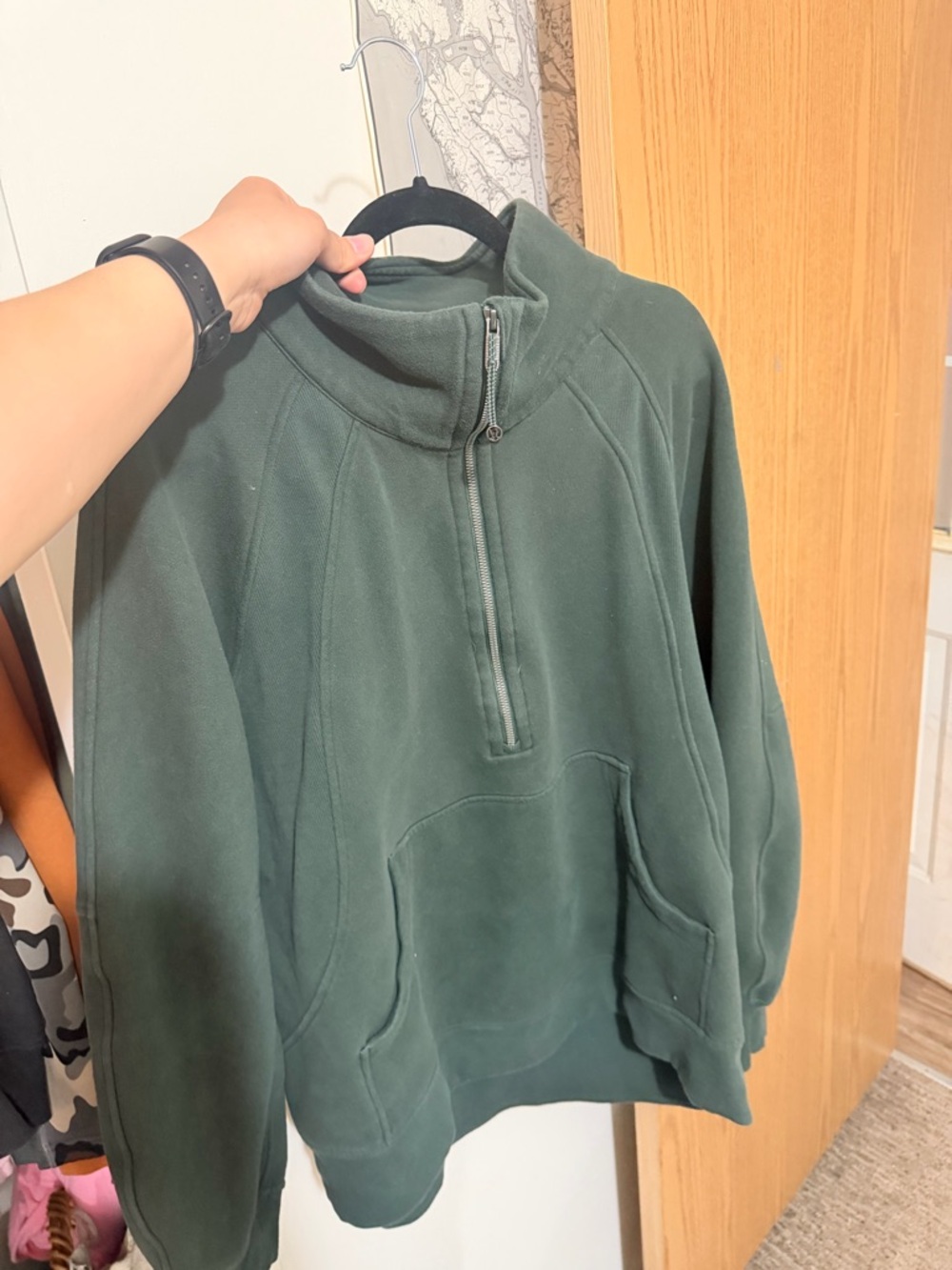 lululemon athletica Forest Green Half-Zip Fleece Pullover